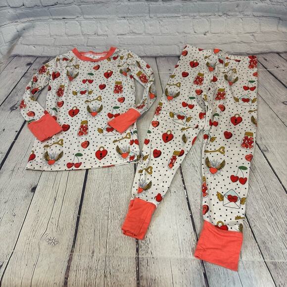 Kiki & Lulu Valentine Pattern Bamboo Pajama Set - Picture 1 of 5